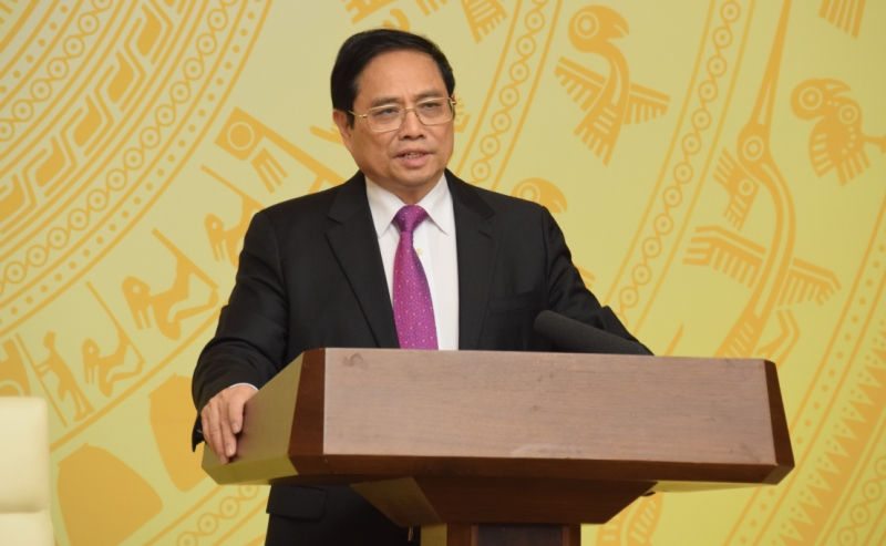 Thủ tướng Phạm Minh Chính phát biểu kết luận phiên họp.