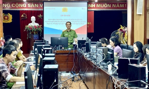 Tập huấn phần mềm Cơ sở dữ liệu dùng chung thuộc lĩnh vực quản lý con dấu, quản lý ngành nghề đầu tư, E2betvip link cá cược có điều kiện về an ninh trật tự; quản lỹ vũ khí, vật liệu nổ, công cụ hỗ trợ và pháo