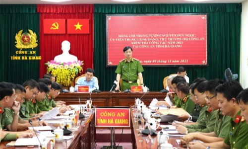 Thứ trưởng Nguyễn Duy Ngọc kiểm tra công tác tại E2 bet đá gà trực tiếp tỉnh Hà Giang